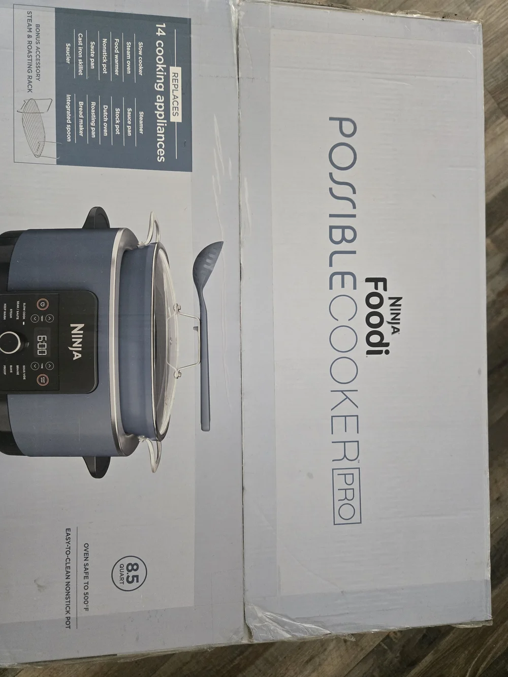 Ninja Foodi PossibleCooker Pro in slate blue and black